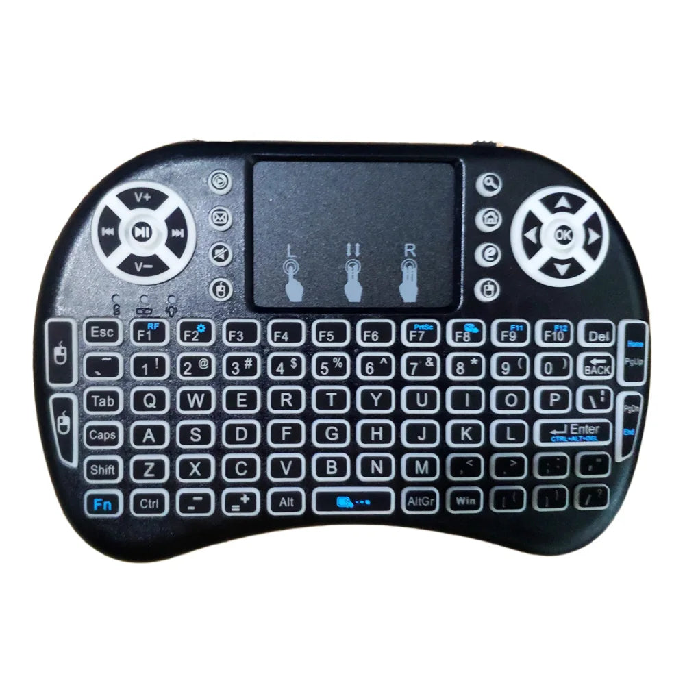 I8 Mini Wireless Keyboard Backlight 7 color 2.4G Touchpad for Android TV Box PC Projector Pad