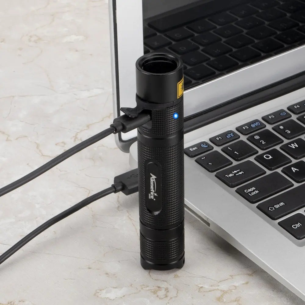 SV005 10W 365nm UV Flashlight USB Rechargeable Ultraviolet Invisible USB Torch Pet Urine Stains Ore Scorpion Detection Lamp