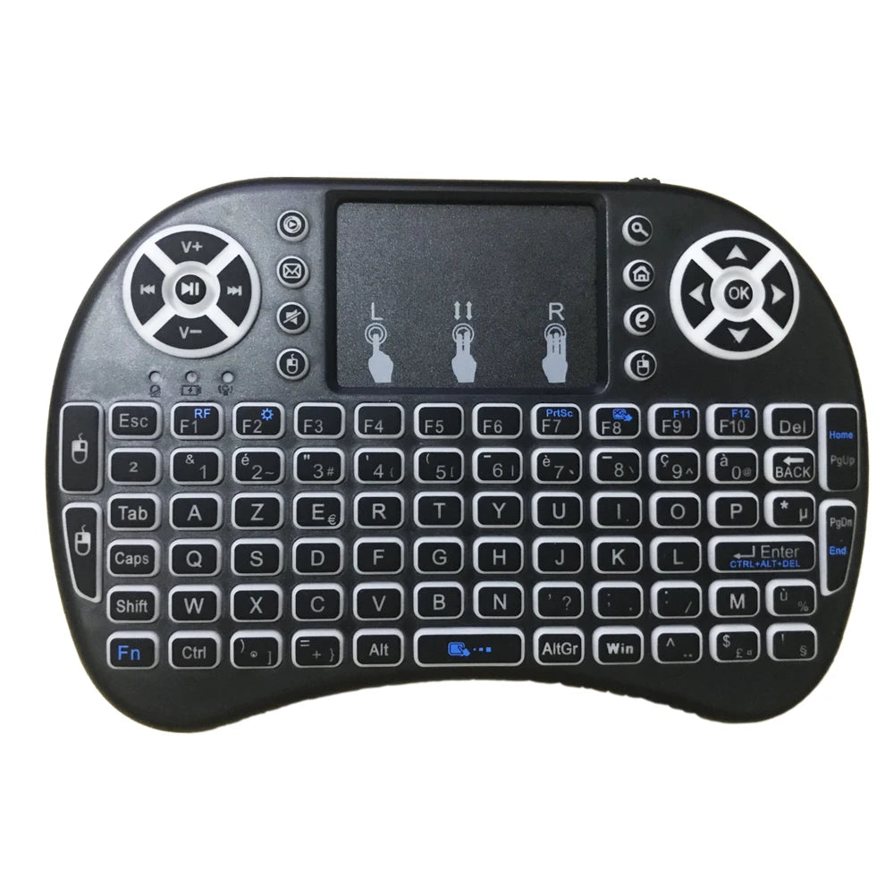 I8 Mini Wireless Keyboard Backlight 7 color 2.4G Touchpad for Android TV Box PC Projector Pad