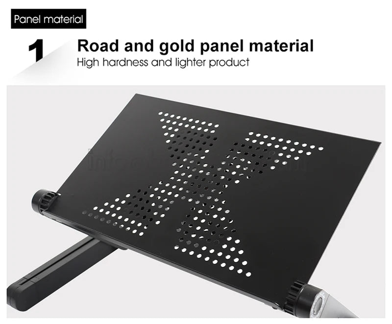 Portable Adjustable Aluminum Laptop Stand Ergonomic Desk Holder with Mouse Pad for TV Bed Sofa Tray PC Notebook Table