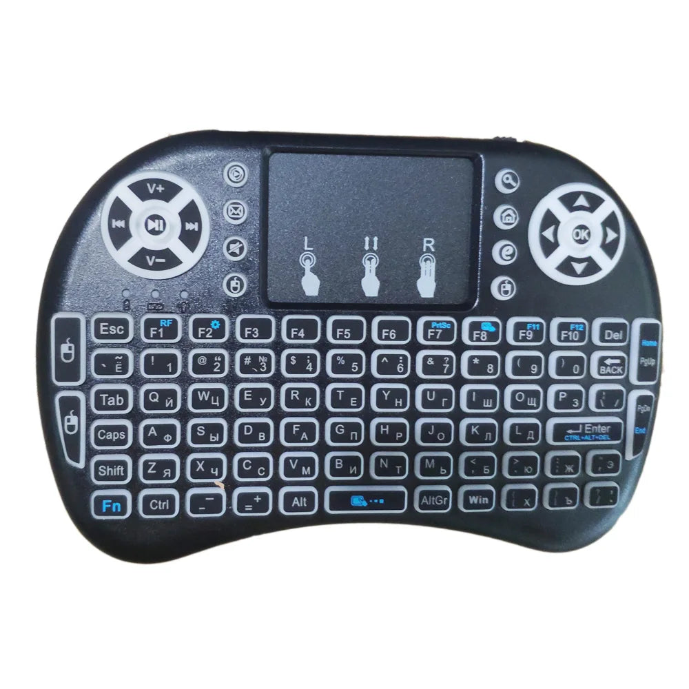 I8 Mini Wireless Keyboard Backlight 7 color 2.4G Touchpad for Android TV Box PC Projector Pad