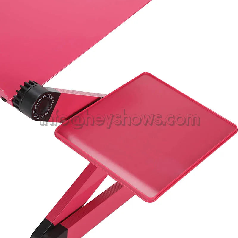 Portable Adjustable Aluminum Laptop Stand Ergonomic Desk Holder with Mouse Pad for TV Bed Sofa Tray PC Notebook Table