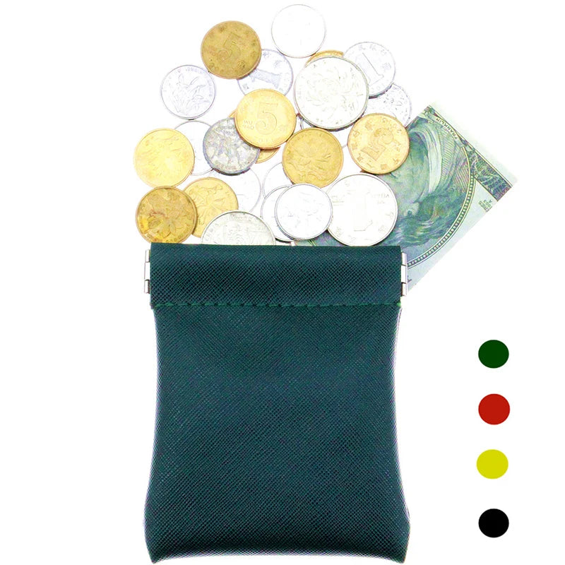 PU Leather Wallet For Women Men Coin Purse Solid Black Red Money Bag Unisex Quality Credit Card Holder Travel Mini Handbag Hot