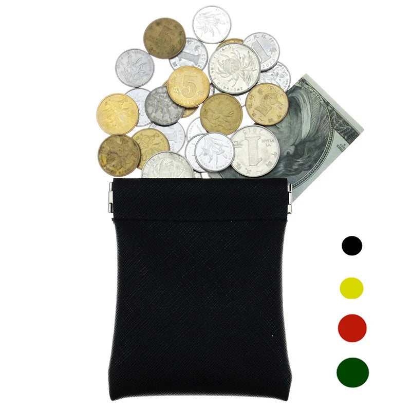PU Leather Wallet For Women Men Coin Purse Solid Black Red Money Bag Unisex Quality Credit Card Holder Travel Mini Handbag Hot