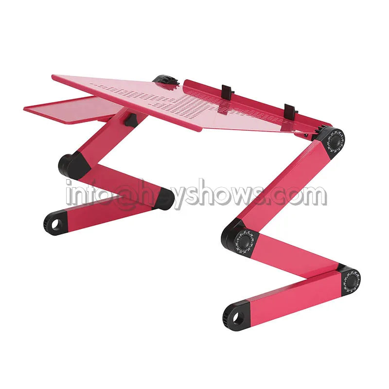 Portable Adjustable Aluminum Laptop Stand Ergonomic Desk Holder with Mouse Pad for TV Bed Sofa Tray PC Notebook Table
