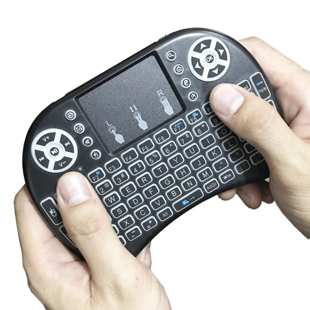 I8 Mini Wireless Keyboard Backlight 7 color 2.4G Touchpad for Android TV Box PC Projector Pad