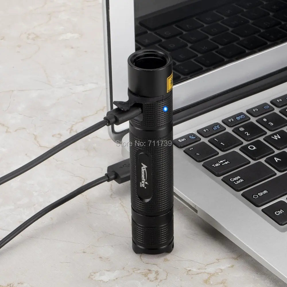 SV005 10W 365nm UV Flashlight USB Rechargeable Ultraviolet Invisible USB Torch Pet Urine Stains Ore Scorpion Detection Lamp
