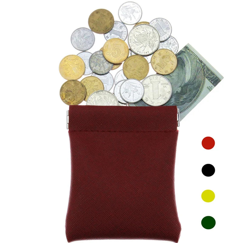 PU Leather Wallet For Women Men Coin Purse Solid Black Red Money Bag Unisex Quality Credit Card Holder Travel Mini Handbag Hot