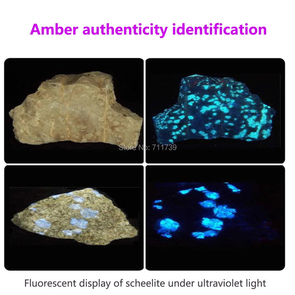 SV005 10W 365nm UV Flashlight USB Rechargeable Ultraviolet Invisible USB Torch Pet Urine Stains Ore Scorpion Detection Lamp