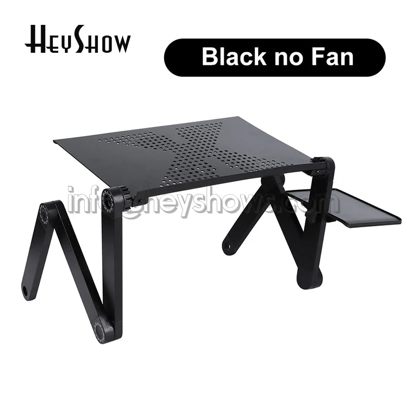 Portable Adjustable Aluminum Laptop Stand Ergonomic Desk Holder with Mouse Pad for TV Bed Sofa Tray PC Notebook Table