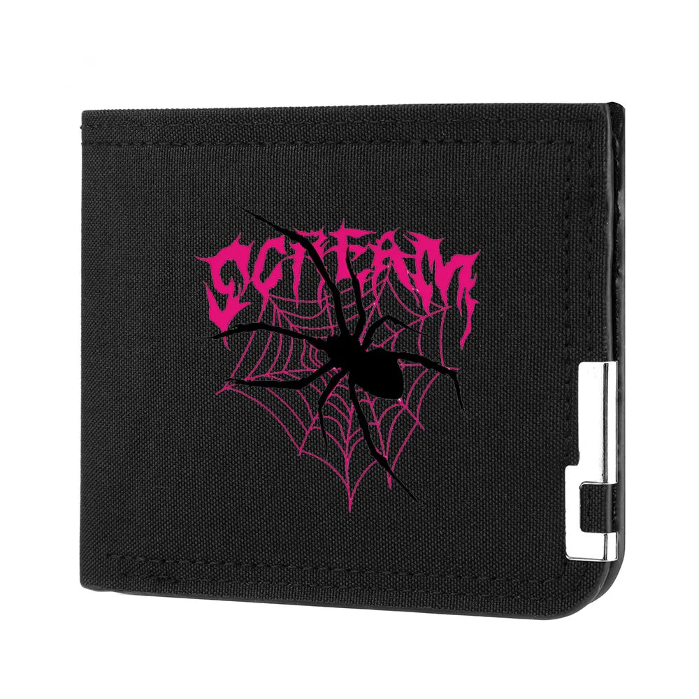 New Men's Wallet Canvas Double Folding Zipper Coin Pocket For ID Card Holders Short Card Holders Wallet