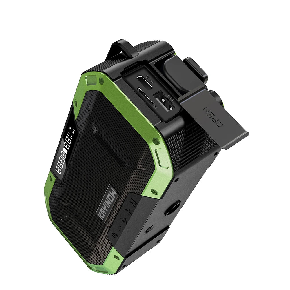 5000mAh Emergency Radio Solar Powered Hand Crank Radio Multifunctional Bluetooth AM/FM Weather Radio Speaker with LED Flashlight