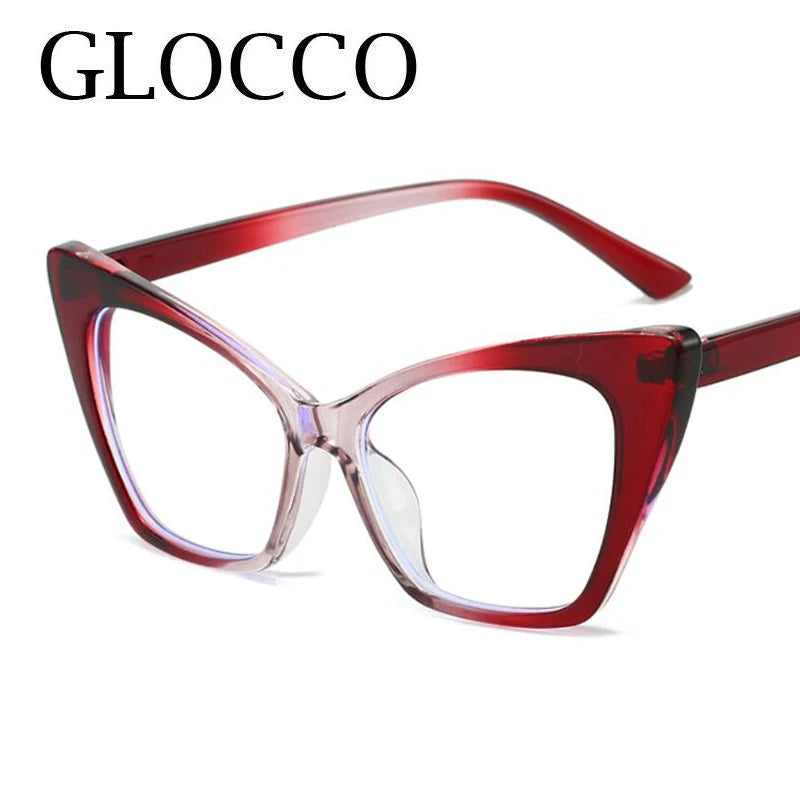 Luxury Brand Cat Eye Reading Glasses Optical Blue Light Blocking Prescription Women Eyeglasses Transparent Fashion Eyewear 2025