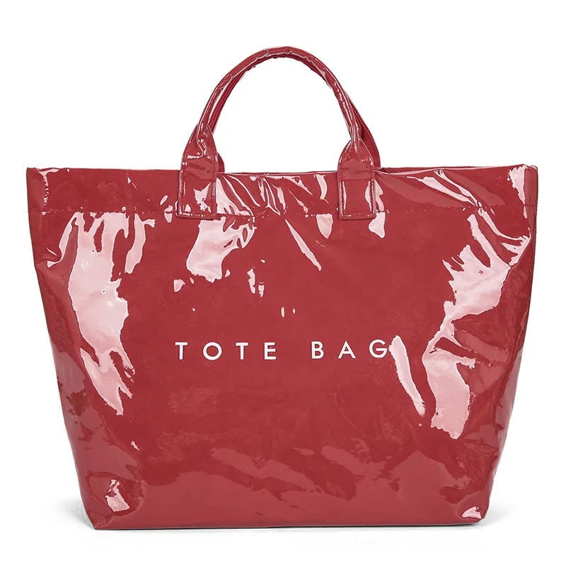 Retro tote bag waterproof DuPont paper shoulder bag fashionable commuting large capacity kraft paper handbag