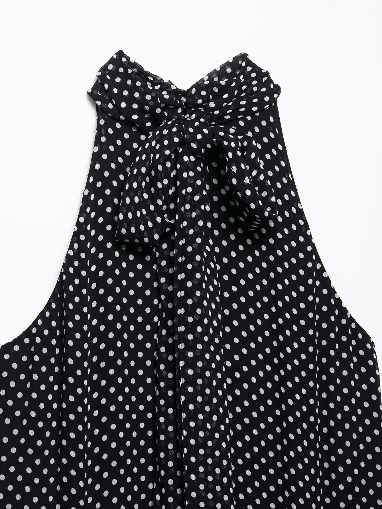 Women's Dresses New Spring 2025 Polka dot dress Sexy shoulders Irregular personality expanded maxi skirt Flowing  5289042