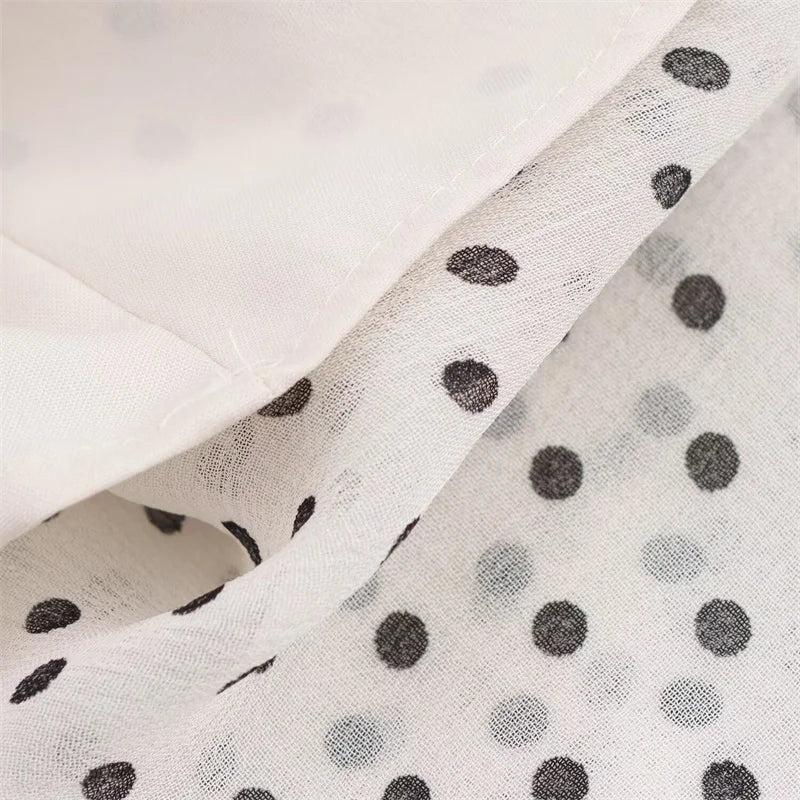 Women's Dresses New Spring 2025 Polka dot dress Sexy shoulders Irregular personality expanded maxi skirt Flowing  5289042