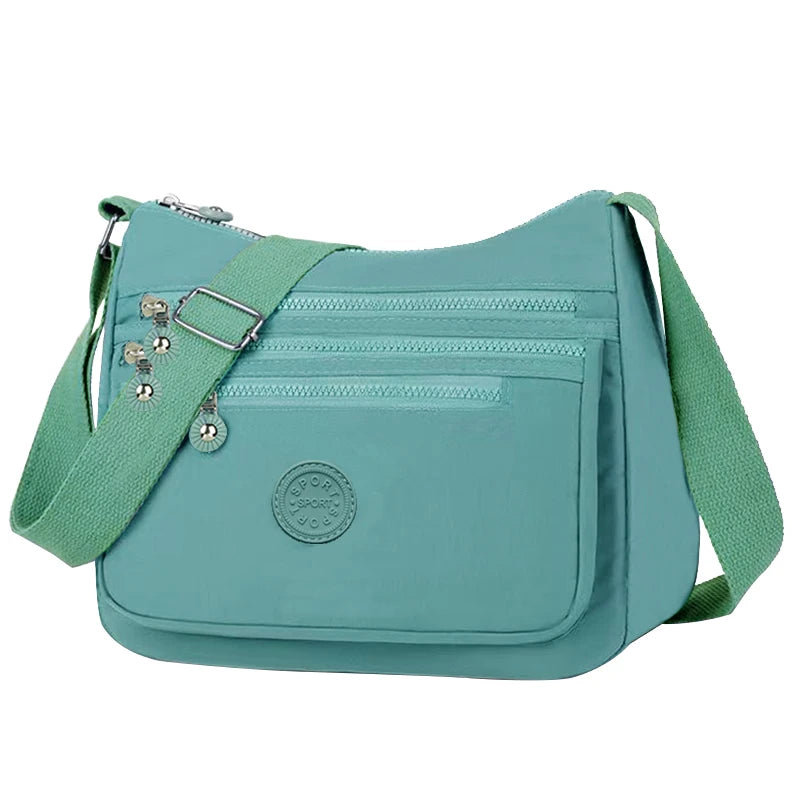 Neutral style men's and women's nylon crossbody bag for casual wear, fashionable canvas bag for women's shoes.
