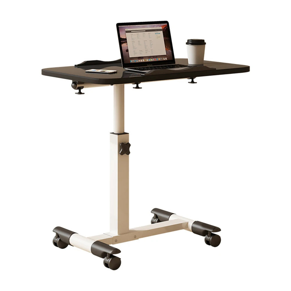 Adjustable Laptop Desk 360° Rotating Tabletop Mobile Stand Overbed Table Standing Rolling Study Table Computer Workstation