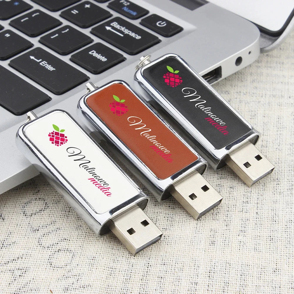 JASTER  USB 2.0 Flash Drives 64GB Brown Leather Business GIFT LOGO  Fashion Pen drive 32GB U disk Free Color pen usb 128GB BOX
