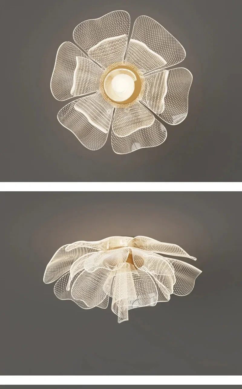 Nordic Flower Ceiling Lights for Bedroom Balcony Hallway Ceiling Chandelier Minimalist Decor Indoor Lighting Lusters Luminaires