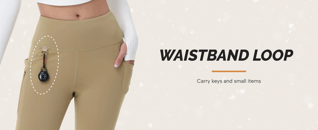 TACVASEN Fleece Lined Flare Pants Women's Waterproof Insulated Winter Pants High Waisted Bootcut Hiking Yoga Leggings Pockets