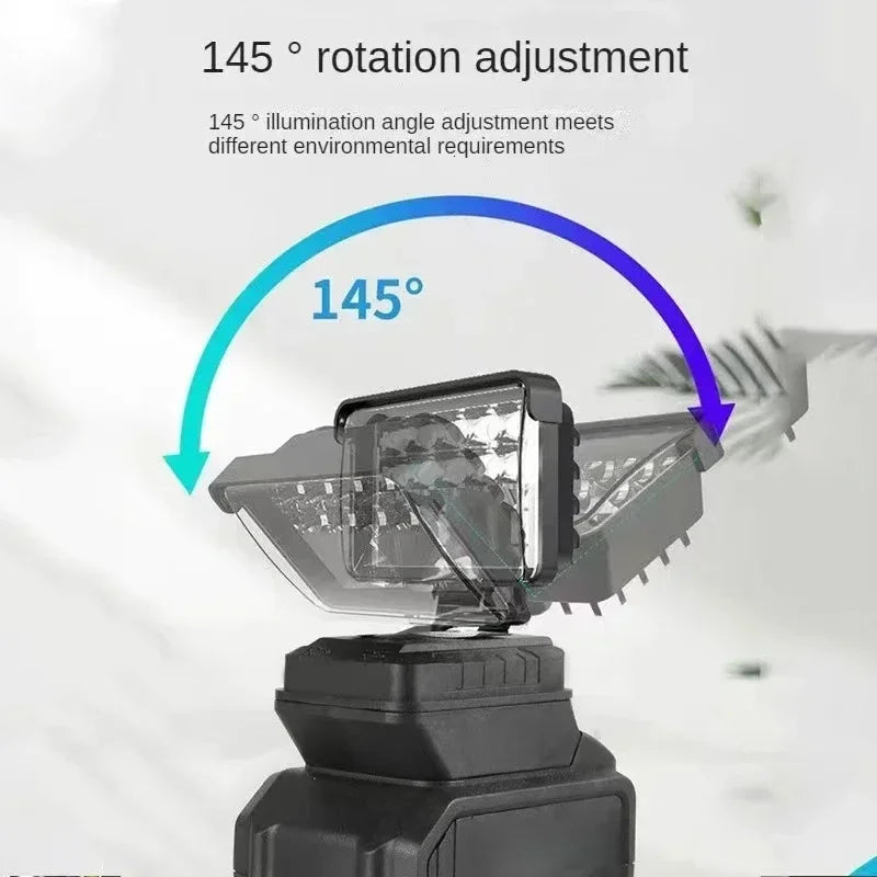 Portable LED Light Spotlights, Cordless, Outdoor Work, Fishing, Handheld Emergency Tool, Dewalt 18V Battery, 3 ", 4", 5 ", 8"