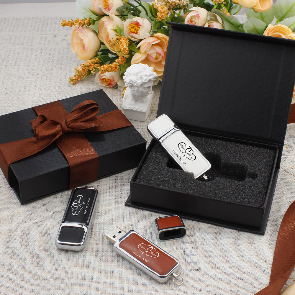 JASTER  USB 2.0 Flash Drives 64GB Brown Leather Business GIFT LOGO  Fashion Pen drive 32GB U disk Free Color pen usb 128GB BOX
