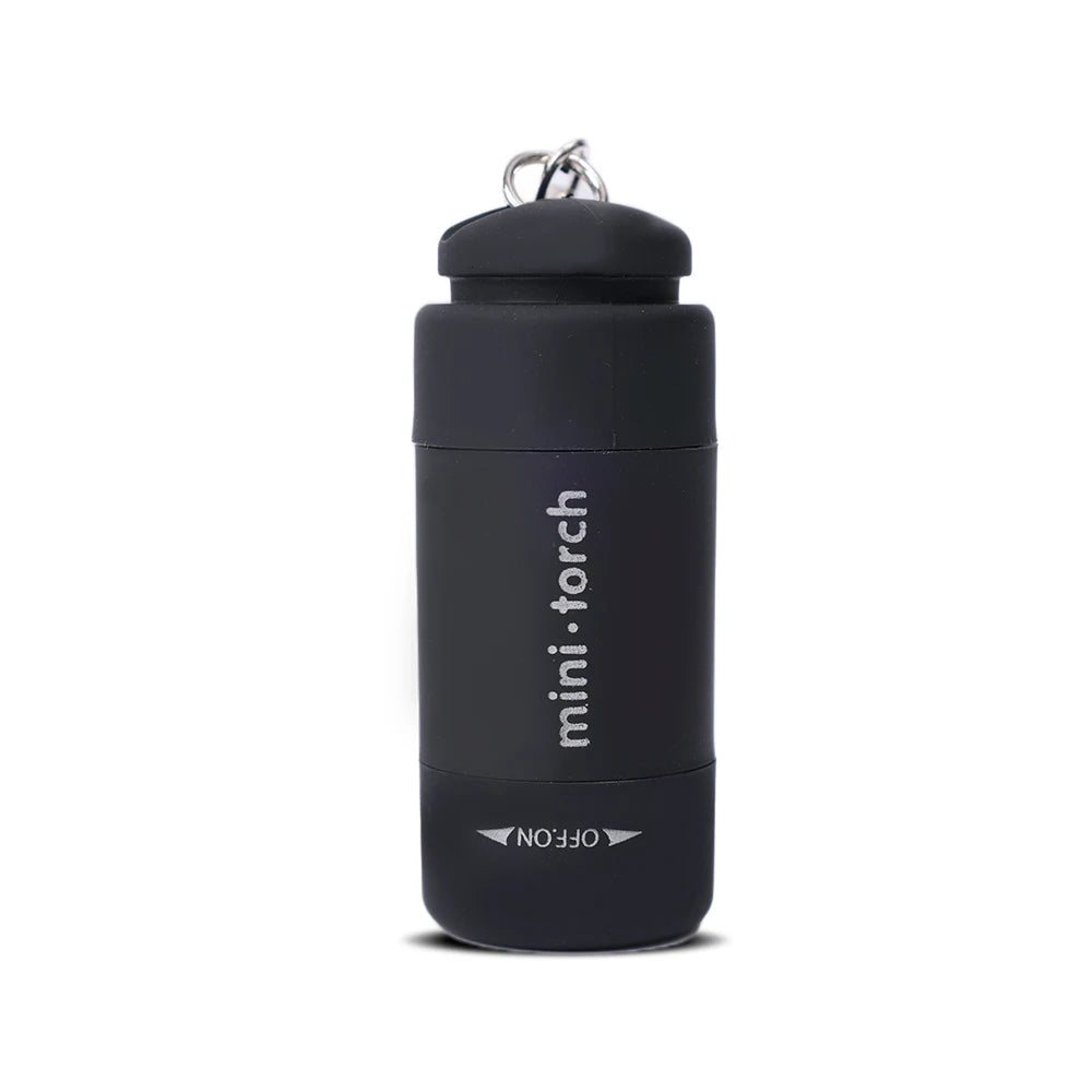 Mini Torch LED Rechargeable Flashlight Portable Keychain Rotary Switch Waterproof Outdoor Camping Emergency Flashlight