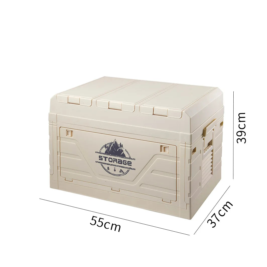 Outdoor camping folding box Car trunk with table Camping picnic finishing box Household storage box