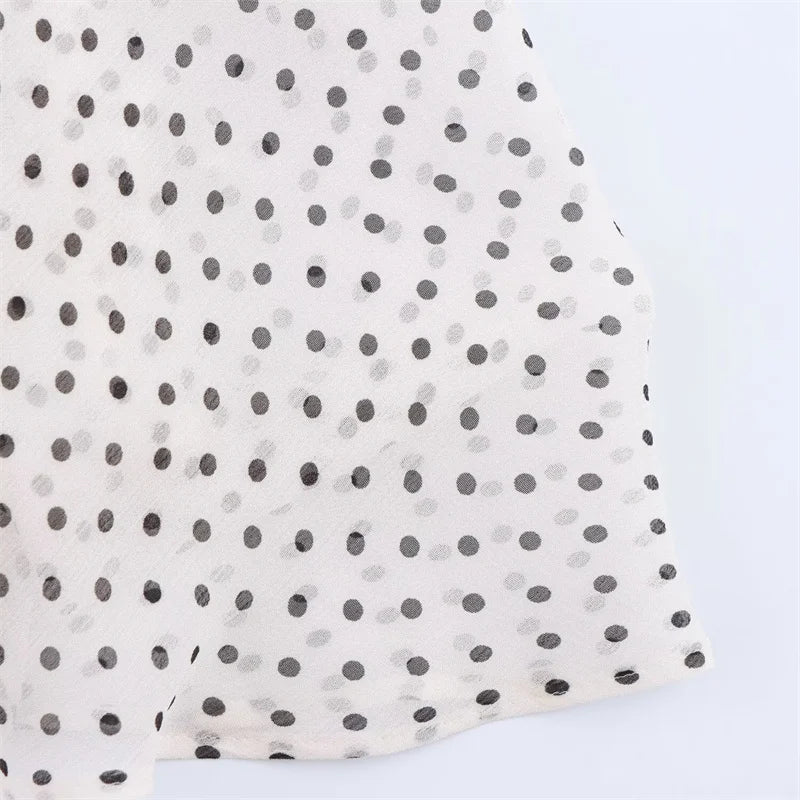 Women's Dresses New Spring 2025 Polka dot dress Sexy shoulders Irregular personality expanded maxi skirt Flowing  5289042