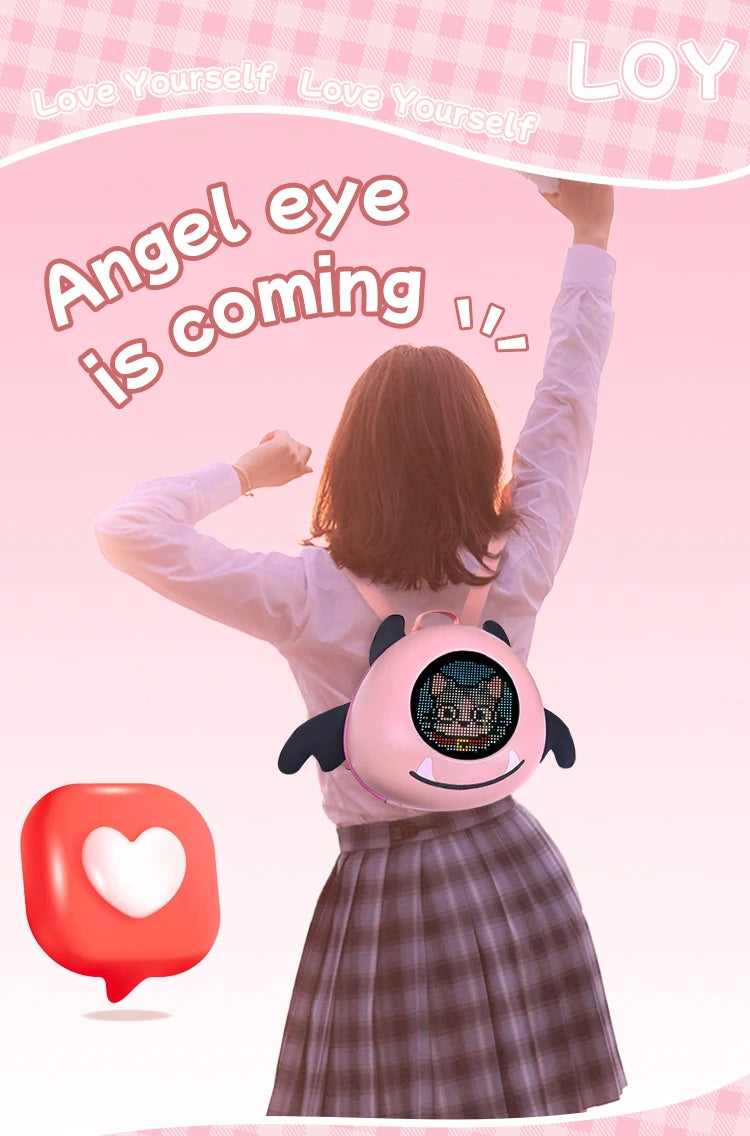 Women's backpack Led Screen Cell Phone Programming Pattern School backpacks Schoolbag Outdoor Knapsack children's bag waterproof