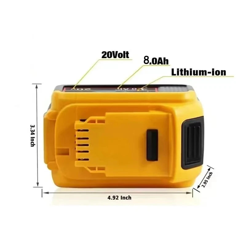 Portable LED Light Spotlights, Cordless, Outdoor Work, Fishing, Handheld Emergency Tool, Dewalt 18V Battery, 3 ", 4", 5 ", 8"