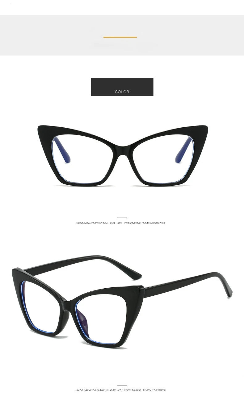 Luxury Brand Cat Eye Reading Glasses Optical Blue Light Blocking Prescription Women Eyeglasses Transparent Fashion Eyewear 2025