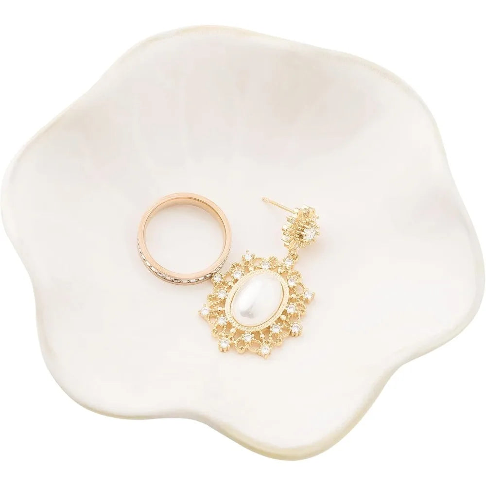 Ceramic Ring Dish Jewelry Holder Small Trinket Tray Plate for Earrings Rings Necklaces Keys Gift for Women