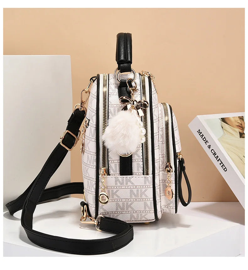 Classic Women Backpack Fashion School Bags Female Daily Shopping Girl Backpacks Schoolbags Versatile Leisure Travel Backpack