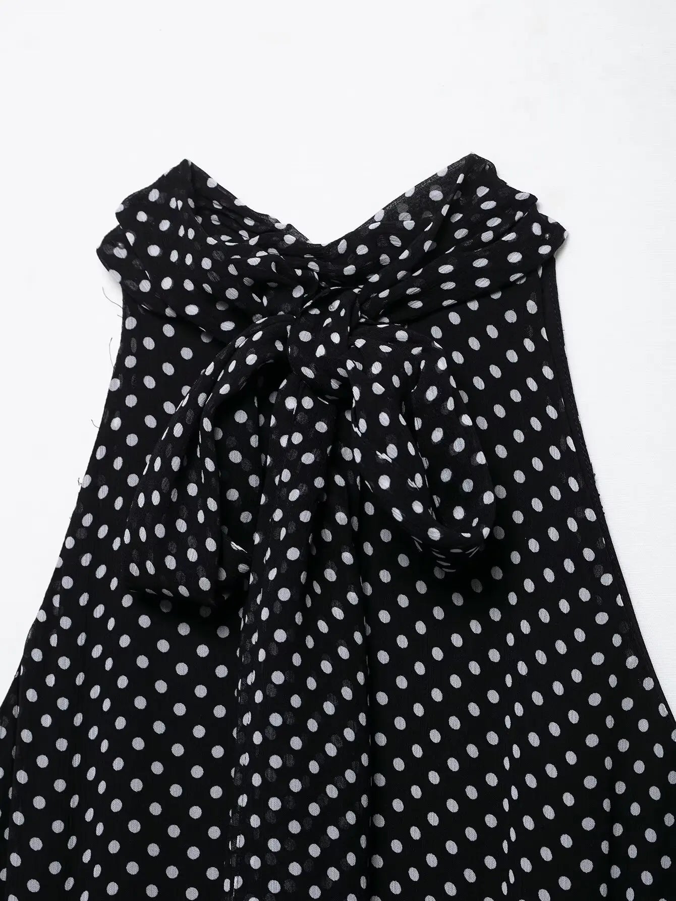 Women's Dresses New Spring 2025 Polka dot dress Sexy shoulders Irregular personality expanded maxi skirt Flowing  5289042