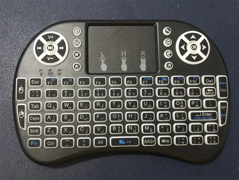 I8 Mini Wireless Keyboard Backlight 7 color 2.4G Touchpad for Android TV Box PC Projector Pad