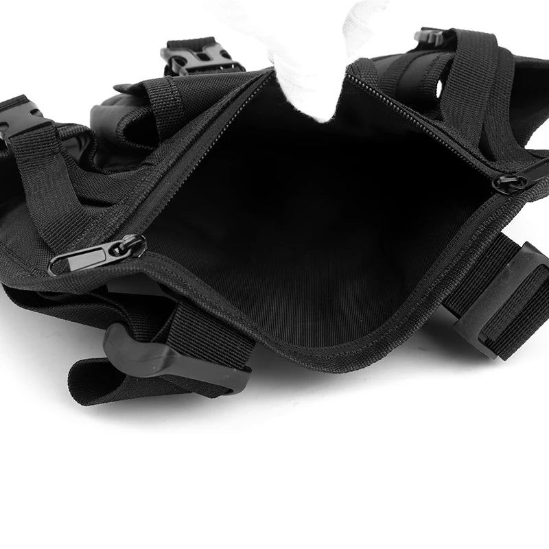 Reflective Design Chest Rig Bag Wear-resistant Tactical Vest Bag Multiple Pockets Students Chest Bag Hip-hop Streetwear Backpack