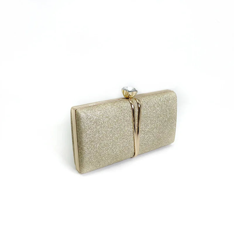 Shiny Glitter Evening Clutch Bag Women Wedding Purse Party Banquet Handbag Lady Elegant Daily Club Chain Crossbody Shoulder Bag