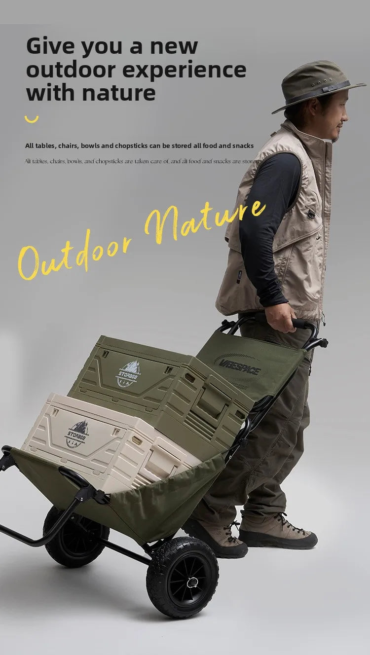 Outdoor camping folding box Car trunk with table Camping picnic finishing box Household storage box