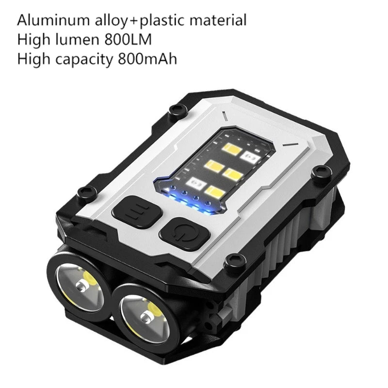 MINI USB Rechargeable LED Flashlight Portable Tail magnet flashlight Super Bright Camping Lantern Side COB emergency light