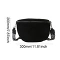 Women Chest Bag Fanny Pack PU Leather Solid Shoulder Bag Fashion Waist Bag Adjustable Strap Ladies Crossbody Stylish Satchel Bag