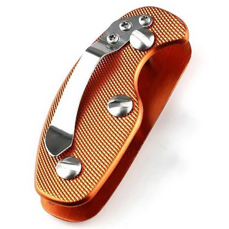 Key Holder Organizer Compact Aluminum Key Holder Clip Folder Keyring Outdoor Multi EDC Function Pocket Tool