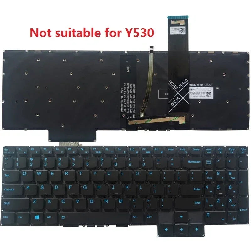 New Laptop US Blue/White Backlit Keyboard For Lenovo Ideapad Gaming 3-15ACH6 3-15ARH05 3-15IHU6