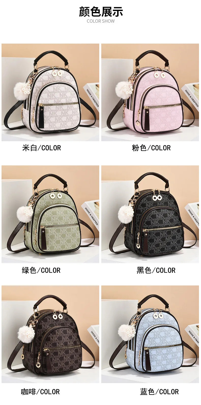 Classic Women Backpack Fashion School Bags Female Daily Shopping Girl Backpacks Schoolbags Versatile Leisure Travel Backpack