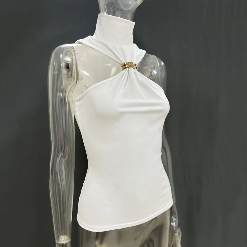 Summer Fashion Sexy Tank Top Pullover For Women Slim Off-Shoulder Patchwork Strapless Y2k Vest Top Female Party Cropped Top 2025
