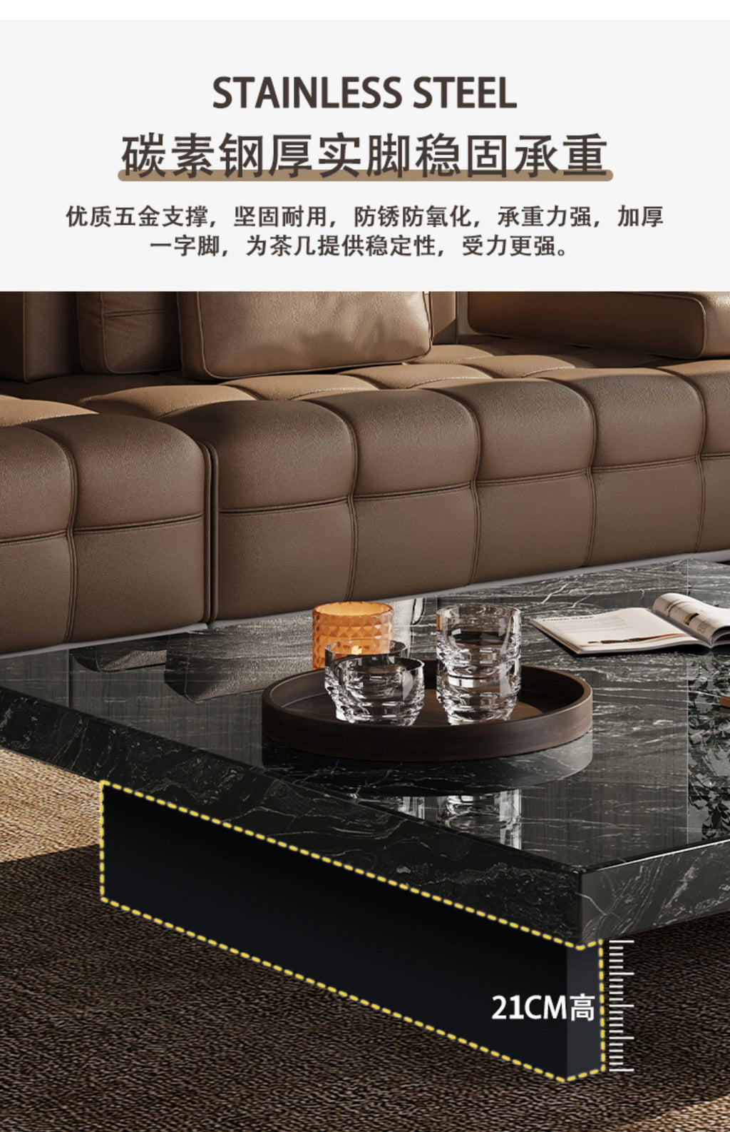 Minimalist Italian Coffee Table Living Room Decoration Aesthetic Modern Side Table Organizer Mesas Bajas Lounge Suite Furniture