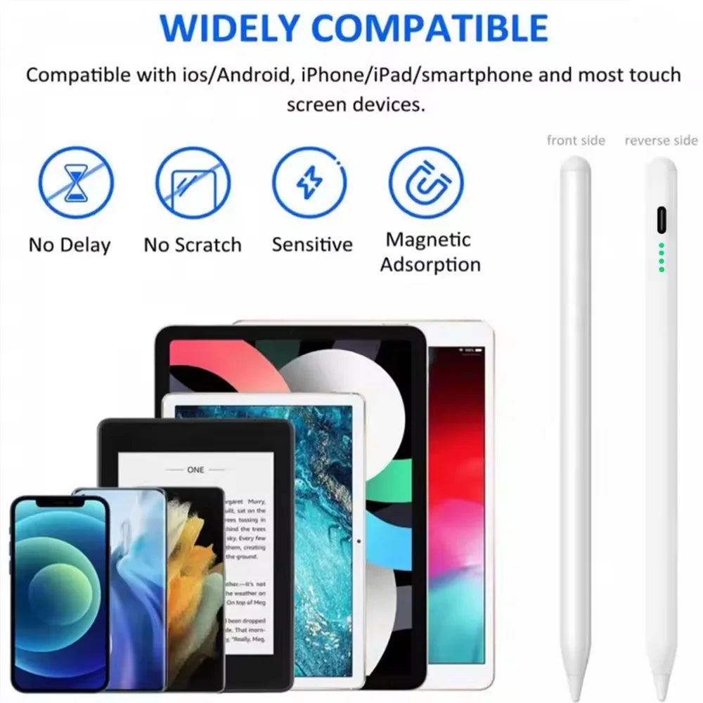 Universal Fine Tip Stylus Pen for All Android iOS Tablets Phones, Multi-Color Capacitive Pencil with No Bluetooth