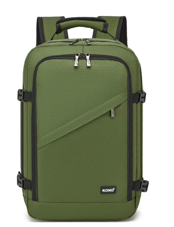 Kono Cabin bag 40x20x25 cm for Ryanair Under Seat hand luggage Backpack, Cabin Size 20L Black Minimalist