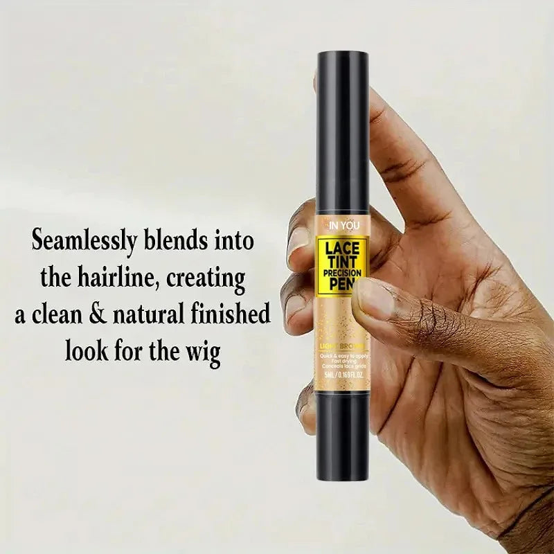 Lace Tint Pen for Wigs - Long-Lasting Natural-Looking High Viscosity Hair Color Easy Apply for All Hair Types